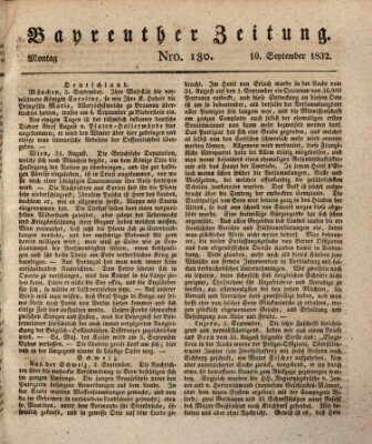 Bayreuther Zeitung Montag 10. September 1832
