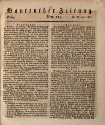 Bayreuther Zeitung Freitag 26. Oktober 1832