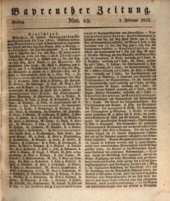 Bayreuther Zeitung Freitag 1. Februar 1833
