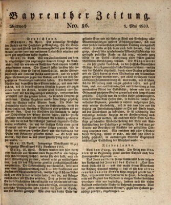 Bayreuther Zeitung Mittwoch 1. Mai 1833