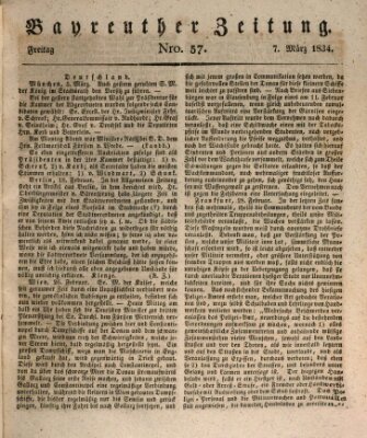 Bayreuther Zeitung Freitag 7. März 1834