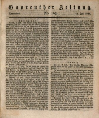 Bayreuther Zeitung Samstag 12. Juli 1834