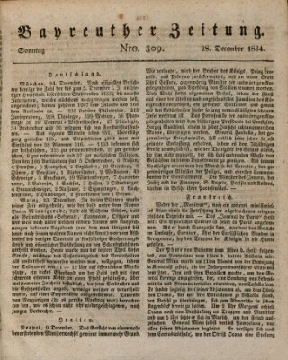 Bayreuther Zeitung Sonntag 28. Dezember 1834