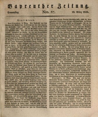 Bayreuther Zeitung Donnerstag 19. März 1835