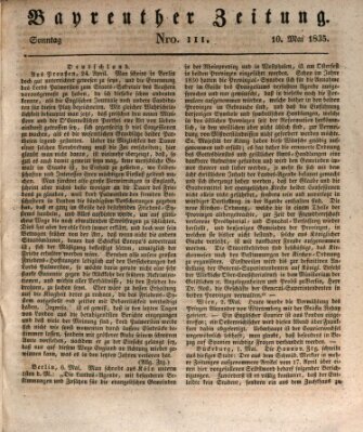 Bayreuther Zeitung Sonntag 10. Mai 1835