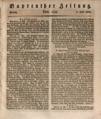 Bayreuther Zeitung Freitag 5. Juni 1835
