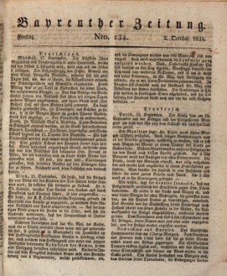 Bayreuther Zeitung Freitag 2. Oktober 1835