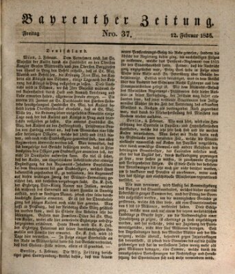 Bayreuther Zeitung Freitag 12. Februar 1836