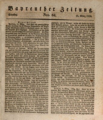 Bayreuther Zeitung Dienstag 15. März 1836