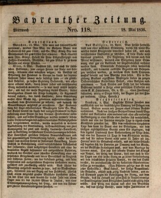 Bayreuther Zeitung Mittwoch 18. Mai 1836