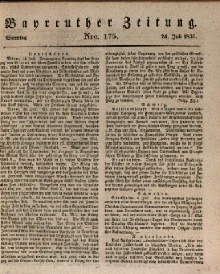 Bayreuther Zeitung Sonntag 24. Juli 1836