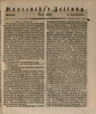 Bayreuther Zeitung Mittwoch 5. Oktober 1836