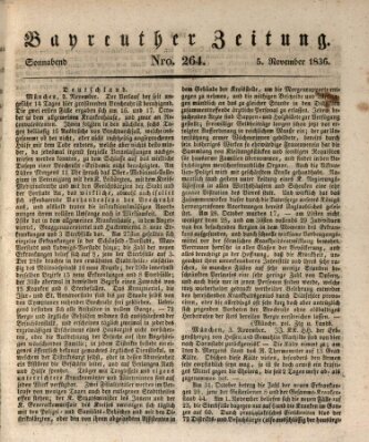 Bayreuther Zeitung Samstag 5. November 1836