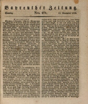 Bayreuther Zeitung Sonntag 13. November 1836