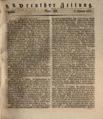 Bayreuther Zeitung Freitag 3. Februar 1837