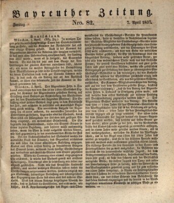 Bayreuther Zeitung Freitag 7. April 1837