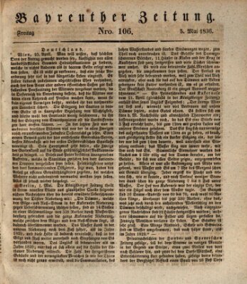 Bayreuther Zeitung Freitag 5. Mai 1837