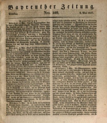 Bayreuther Zeitung Dienstag 9. Mai 1837