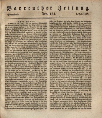Bayreuther Zeitung Samstag 1. Juli 1837