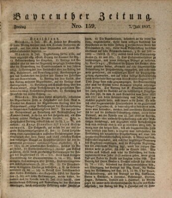 Bayreuther Zeitung Freitag 7. Juli 1837