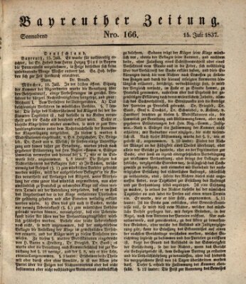 Bayreuther Zeitung Samstag 15. Juli 1837