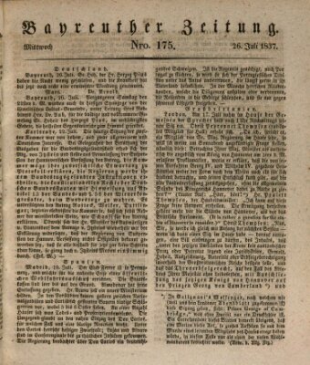Bayreuther Zeitung Mittwoch 26. Juli 1837