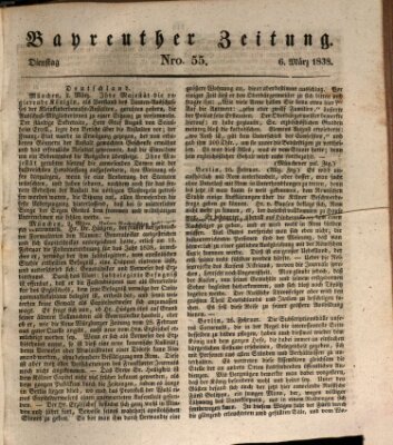 Bayreuther Zeitung Dienstag 6. März 1838