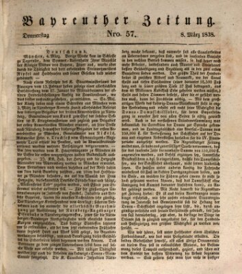 Bayreuther Zeitung Donnerstag 8. März 1838