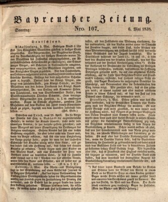 Bayreuther Zeitung Sonntag 6. Mai 1838