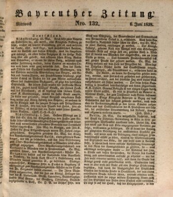 Bayreuther Zeitung Mittwoch 6. Juni 1838