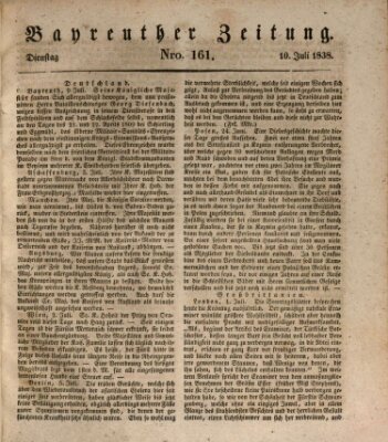 Bayreuther Zeitung Dienstag 10. Juli 1838