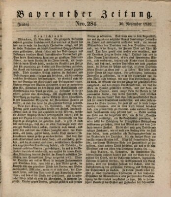 Bayreuther Zeitung Freitag 30. November 1838