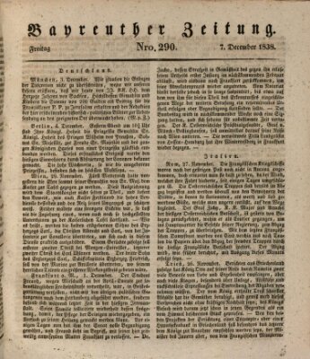 Bayreuther Zeitung Freitag 7. Dezember 1838