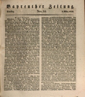 Bayreuther Zeitung Dienstag 5. März 1839