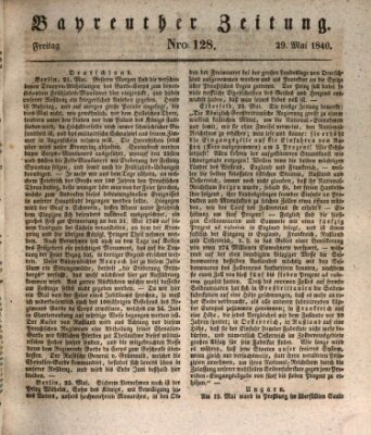Bayreuther Zeitung Freitag 29. Mai 1840
