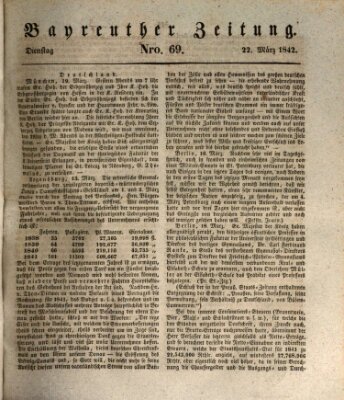 Bayreuther Zeitung Dienstag 22. März 1842