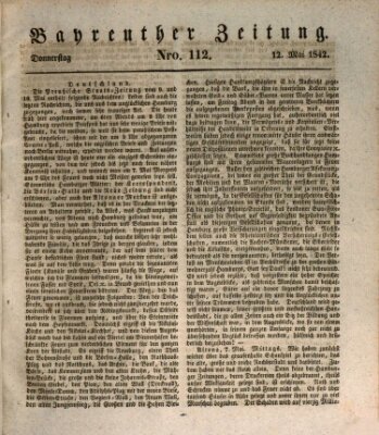 Bayreuther Zeitung Donnerstag 12. Mai 1842