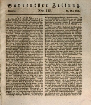 Bayreuther Zeitung Sonntag 15. Mai 1842