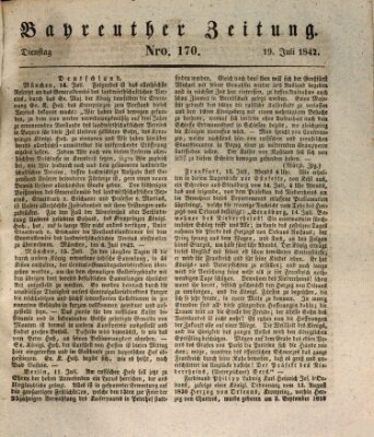 Bayreuther Zeitung Dienstag 19. Juli 1842