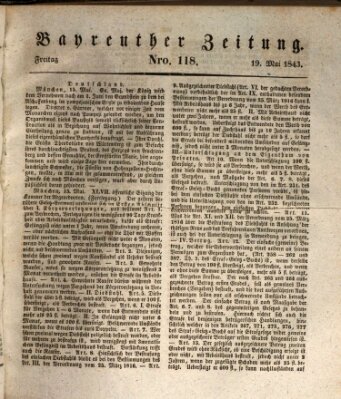 Bayreuther Zeitung Freitag 19. Mai 1843