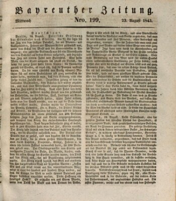 Bayreuther Zeitung Mittwoch 23. August 1843