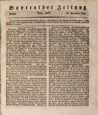 Bayreuther Zeitung Freitag 15. Dezember 1843