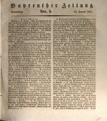 Bayreuther Zeitung Donnerstag 11. Januar 1844