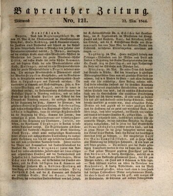Bayreuther Zeitung Mittwoch 22. Mai 1844