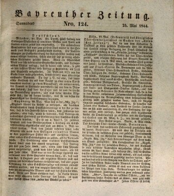 Bayreuther Zeitung Samstag 25. Mai 1844
