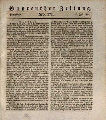 Bayreuther Zeitung Samstag 20. Juli 1844