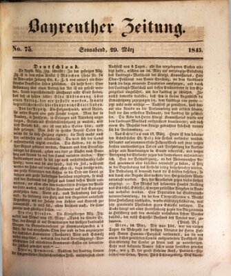 Bayreuther Zeitung Samstag 29. März 1845