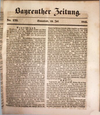 Bayreuther Zeitung Samstag 19. Juli 1845
