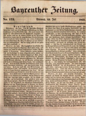 Bayreuther Zeitung Mittwoch 23. Juli 1845