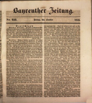 Bayreuther Zeitung Freitag 24. Oktober 1845